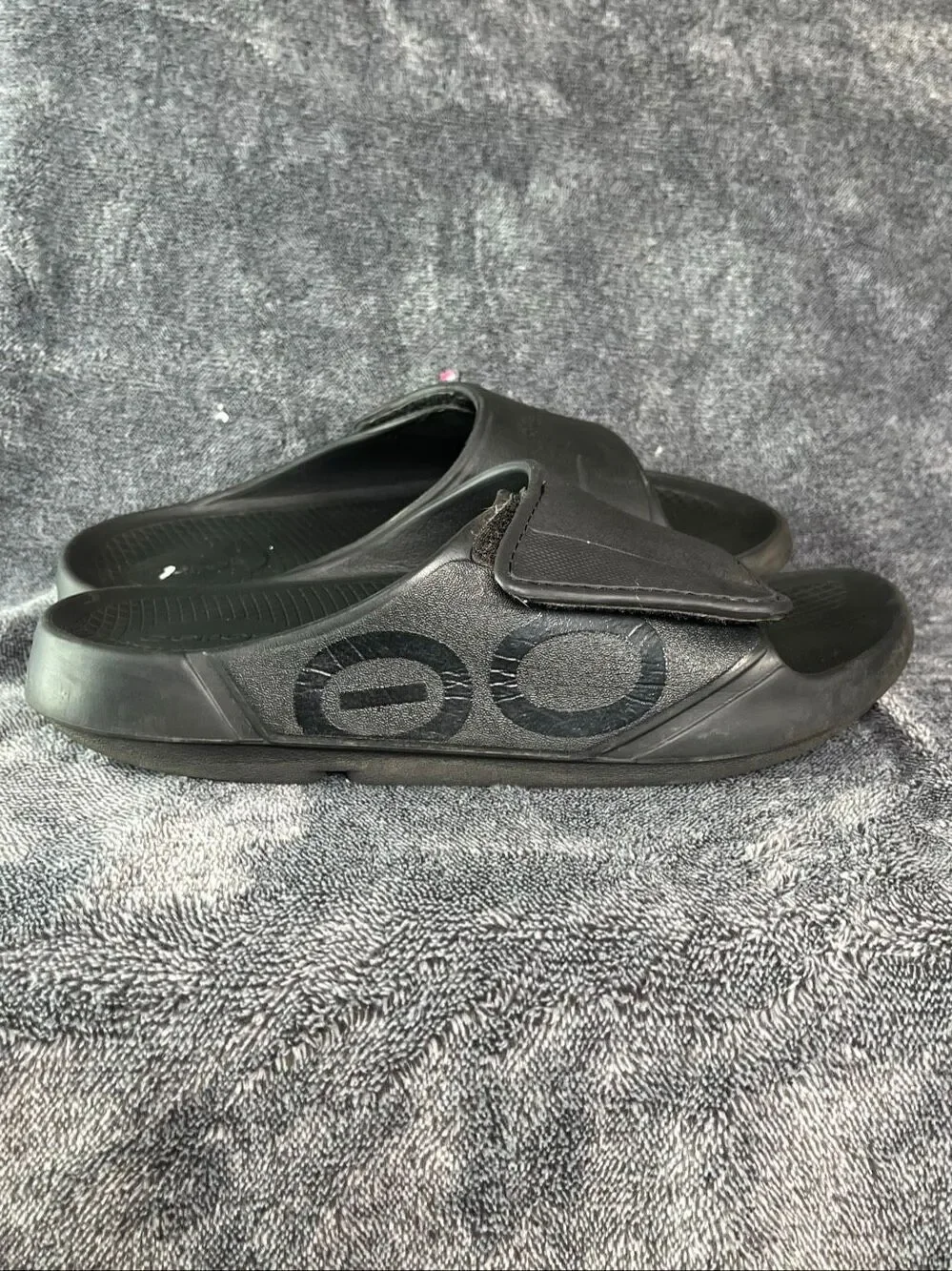 OOFOS OOahh Sport Flex Recovery Sandals Black Men's 9 / Women's 11 Adjustable Sl